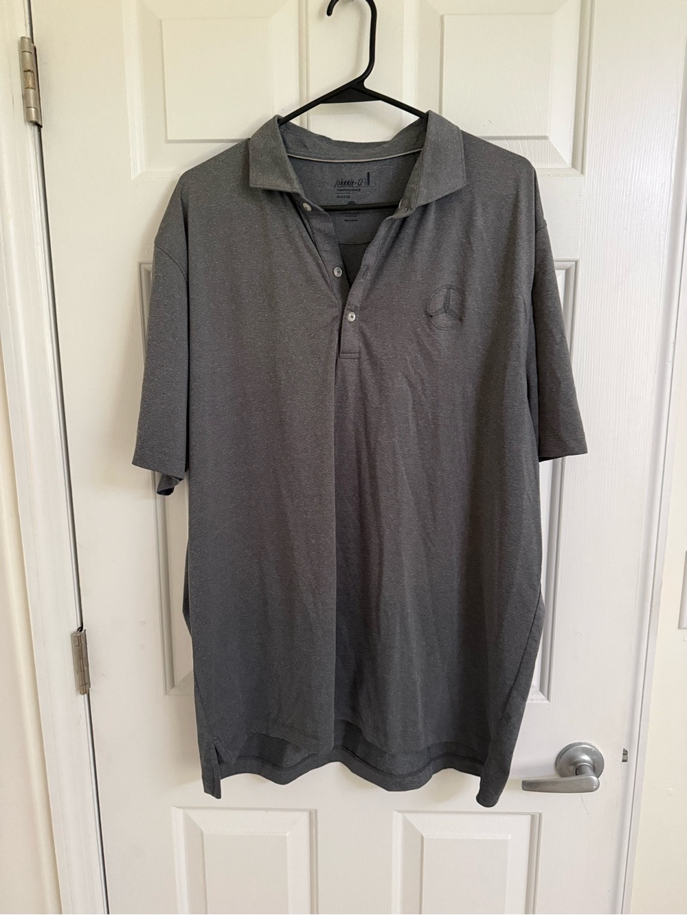 johnnie-O Men's Charcoal Gray Polo with Subtle Chest Logo